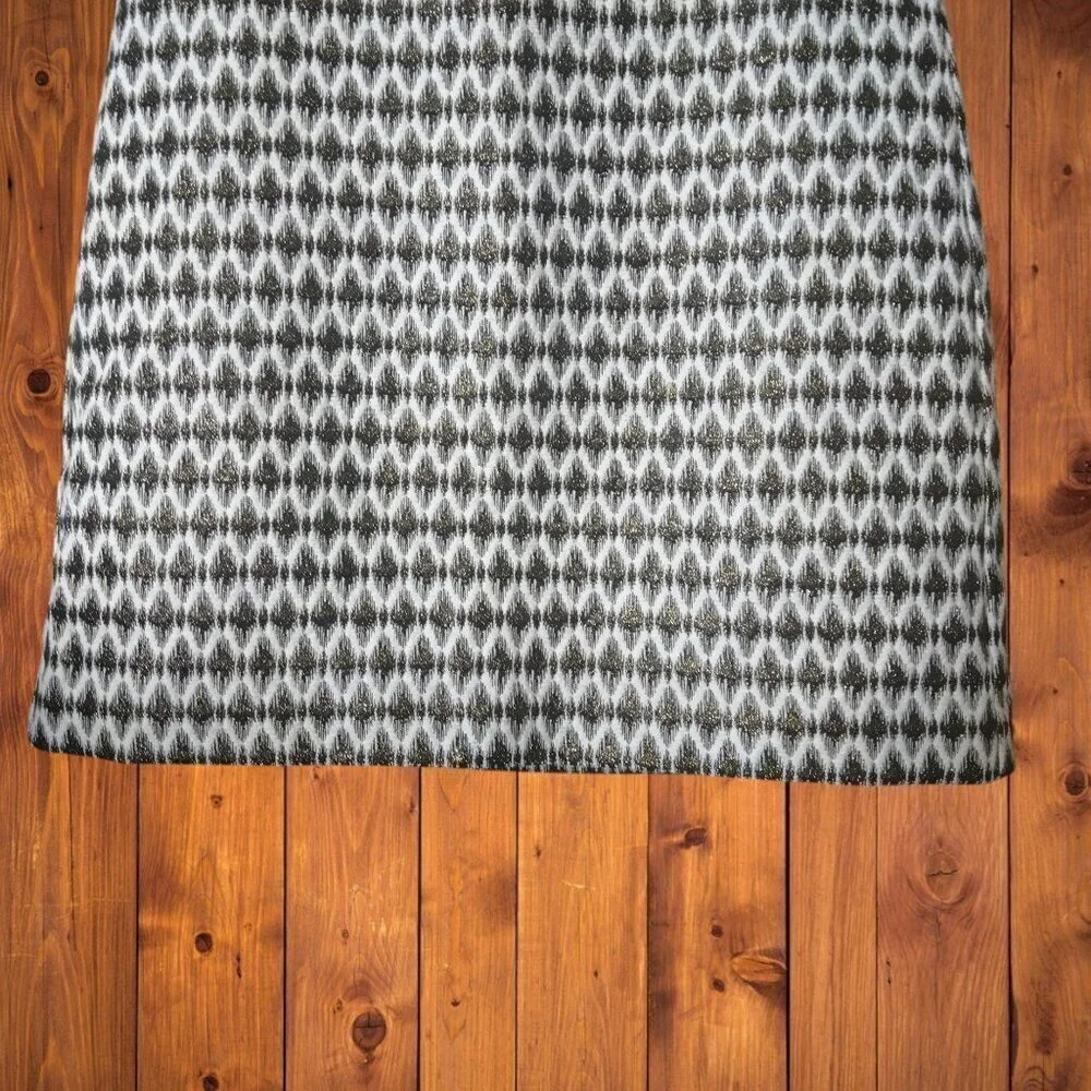 LOFT Petites Ann Taylor Size 0P Metallic Zip Closure Pencil A-Line Skirt